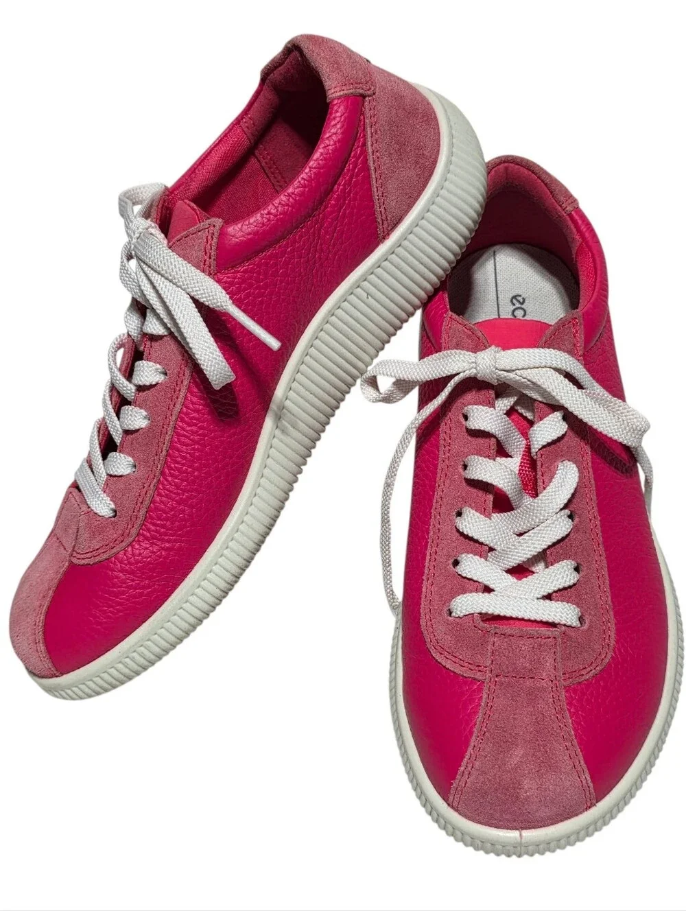 ECCO SOFT ZERO LEATHER SNEAKERS PINK SZ 37 (US 6.5)